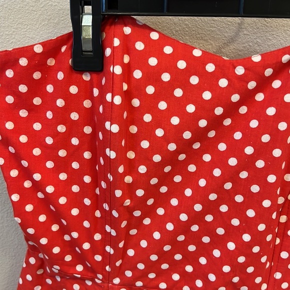Vintage strapless polka dot dress with pockets! - Picture 3 of 7